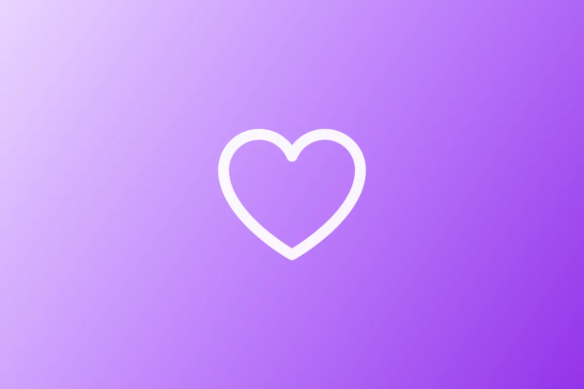 Heart symbol representing healthcare and patient care